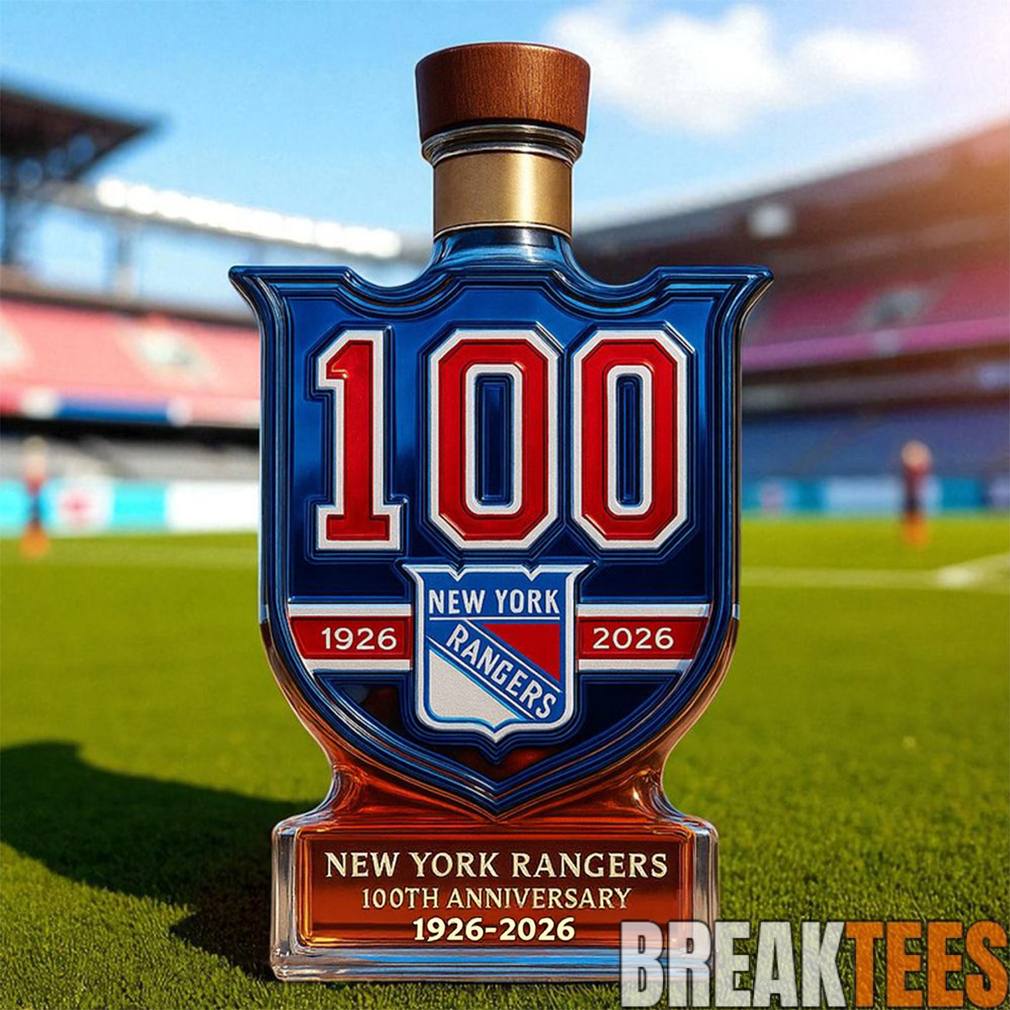 New York Rangers 100th Anniversary Limited Edition Whiskey Bottle