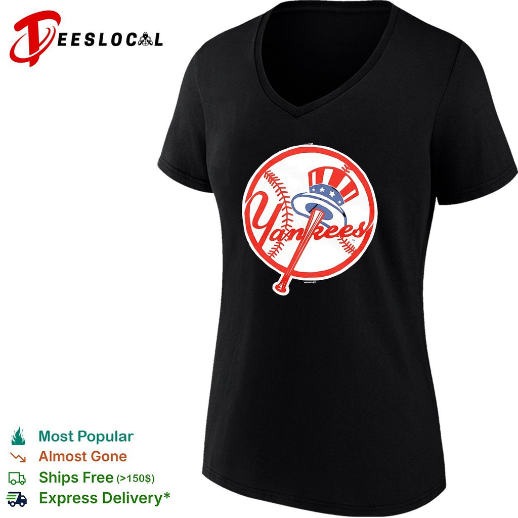 New York Yankees vintage bat top hat logo classic shirt