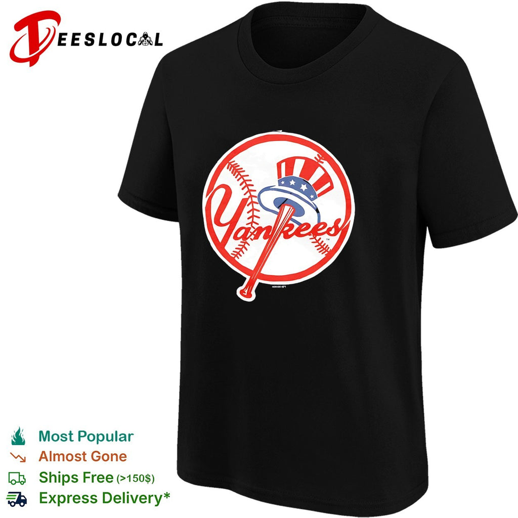 New York Yankees vintage bat top hat logo classic shirt