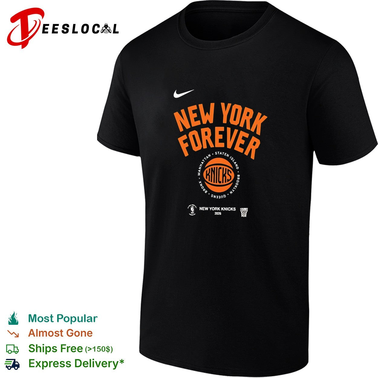 New York forever Manhattan Staten Island Brooklyn Queens Bronx Knicks 2026 shirt