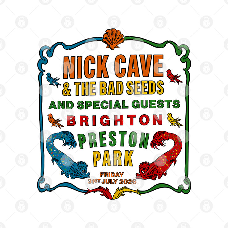 Nick Cave And The Bad Seeds Brighton Preston Park 2026 T Shirt