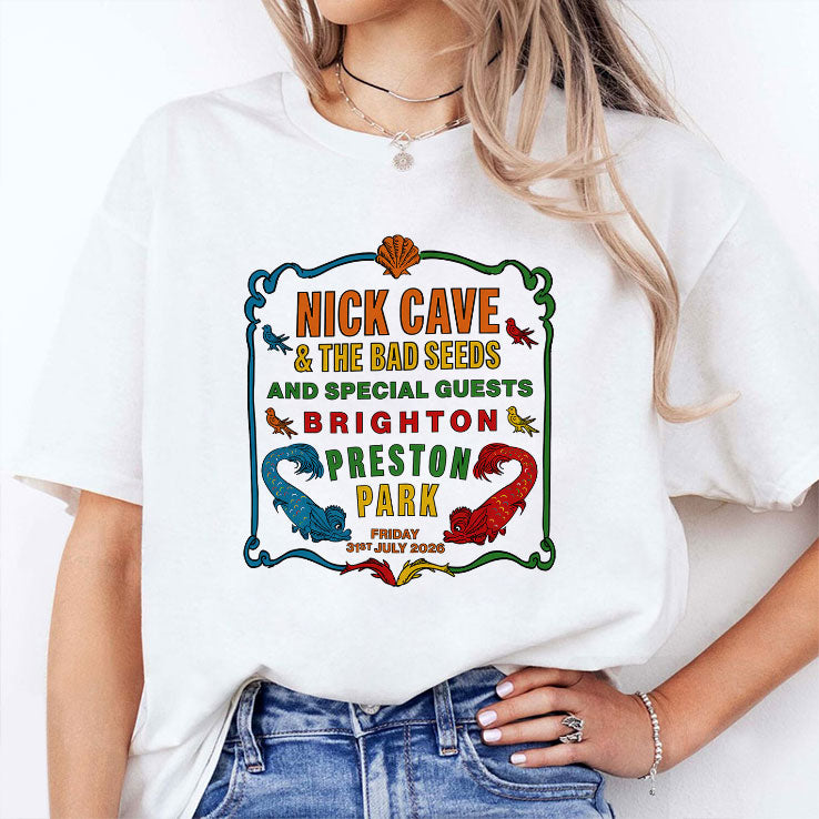 Nick Cave And The Bad Seeds Brighton Preston Park 2026 T Shirt