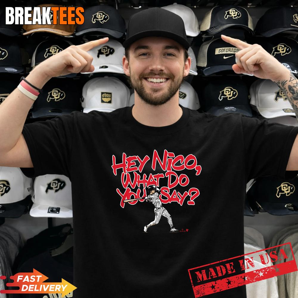 Nico Hoerner What Do You Say Chicago Baseball Shirt