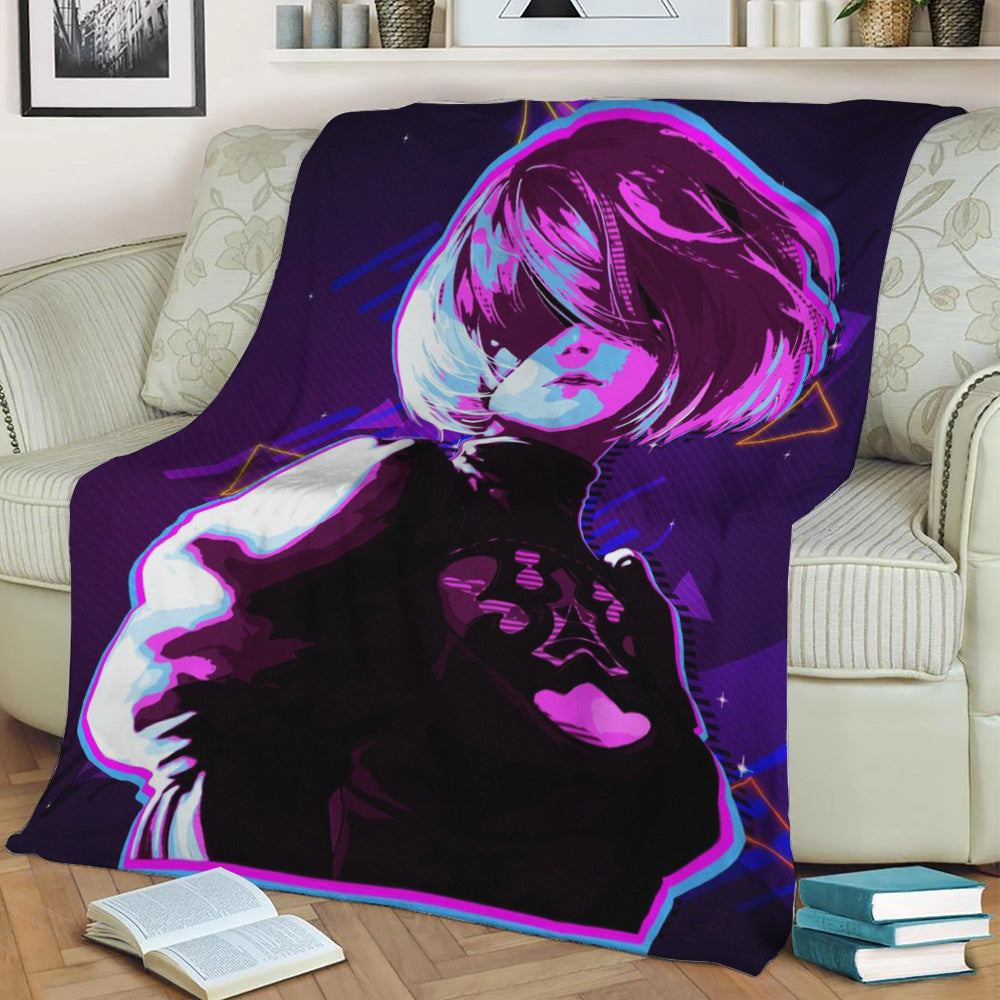 Nier Automata Fleece Throw Blanket