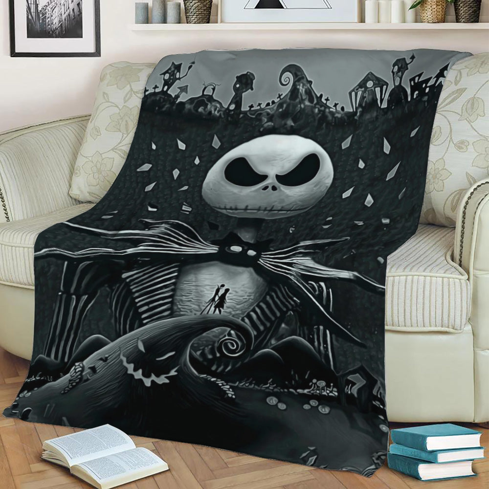 Nightmare Before Christmas Fleece Throw Blanket