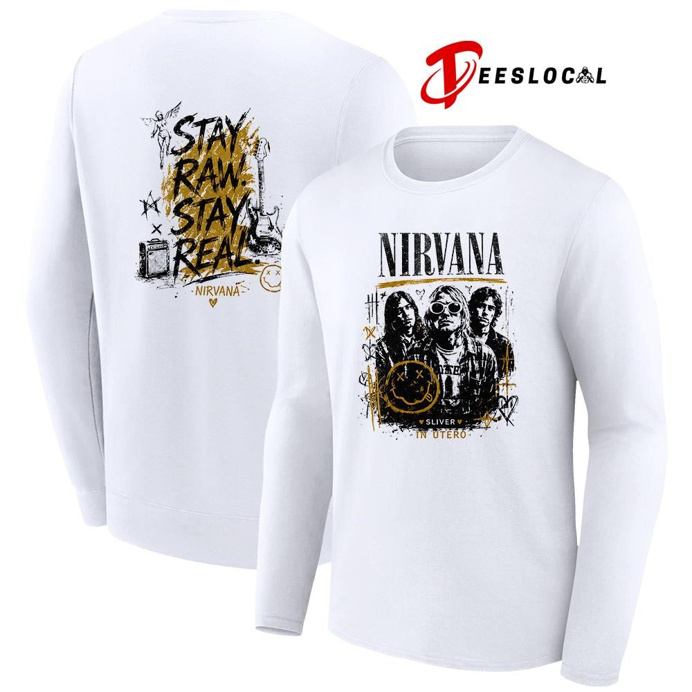 Nirvana sliver in Utero stay raw stay real graphic shirt