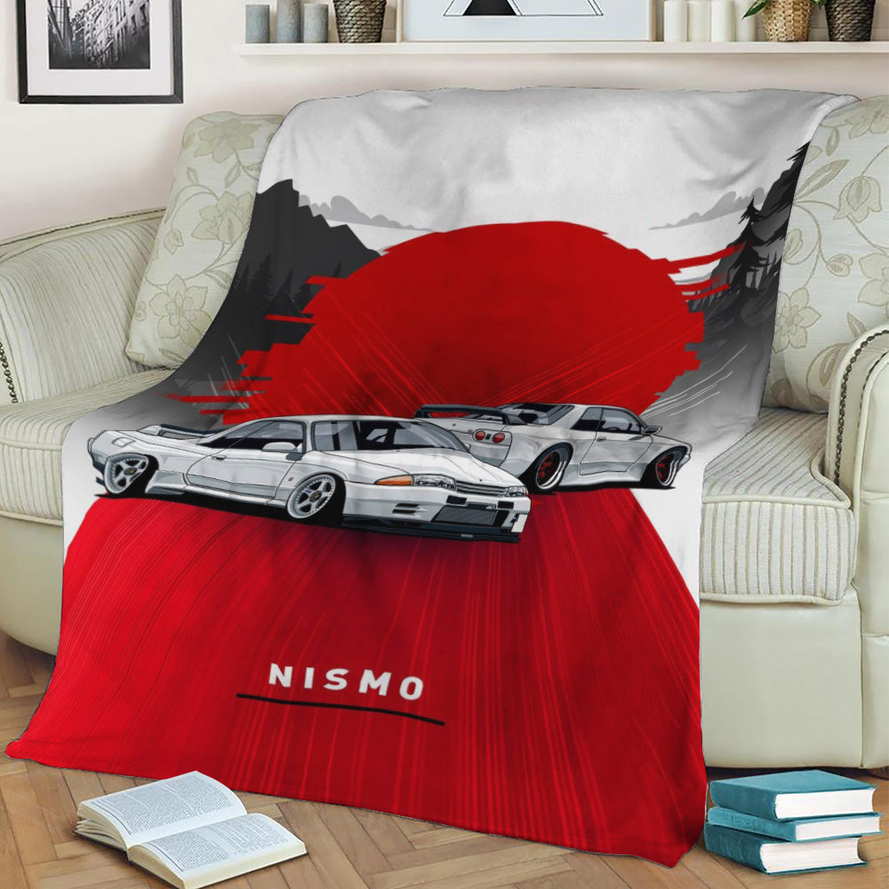 Nismo Skyline Fleece Throw Blanket