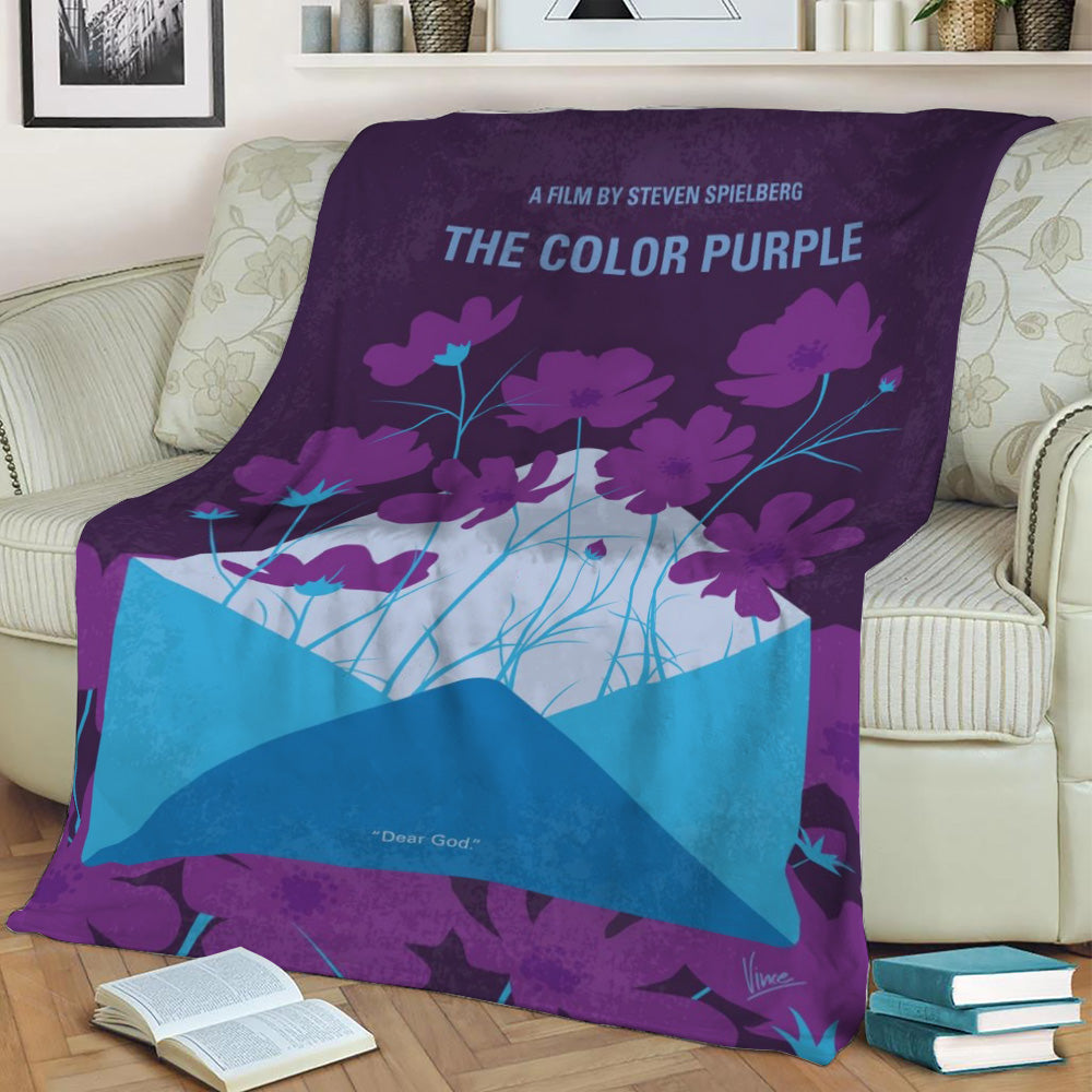No1109 The Color Purple Fleece Throw Blanket