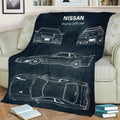 No189 Skyline GTR 34S Fleece Throw Blanket