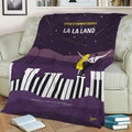 No756 My La La Land minimal movie poster A jazz pianist … Fleece Throw Blanket