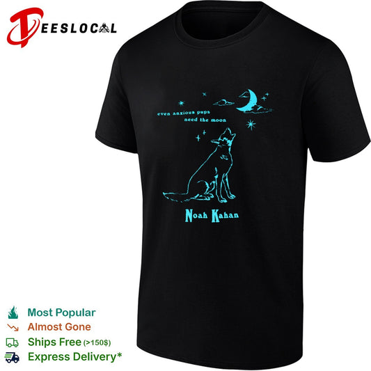 Noah Kahan even anxious pups need the moon howling coyote shirt
