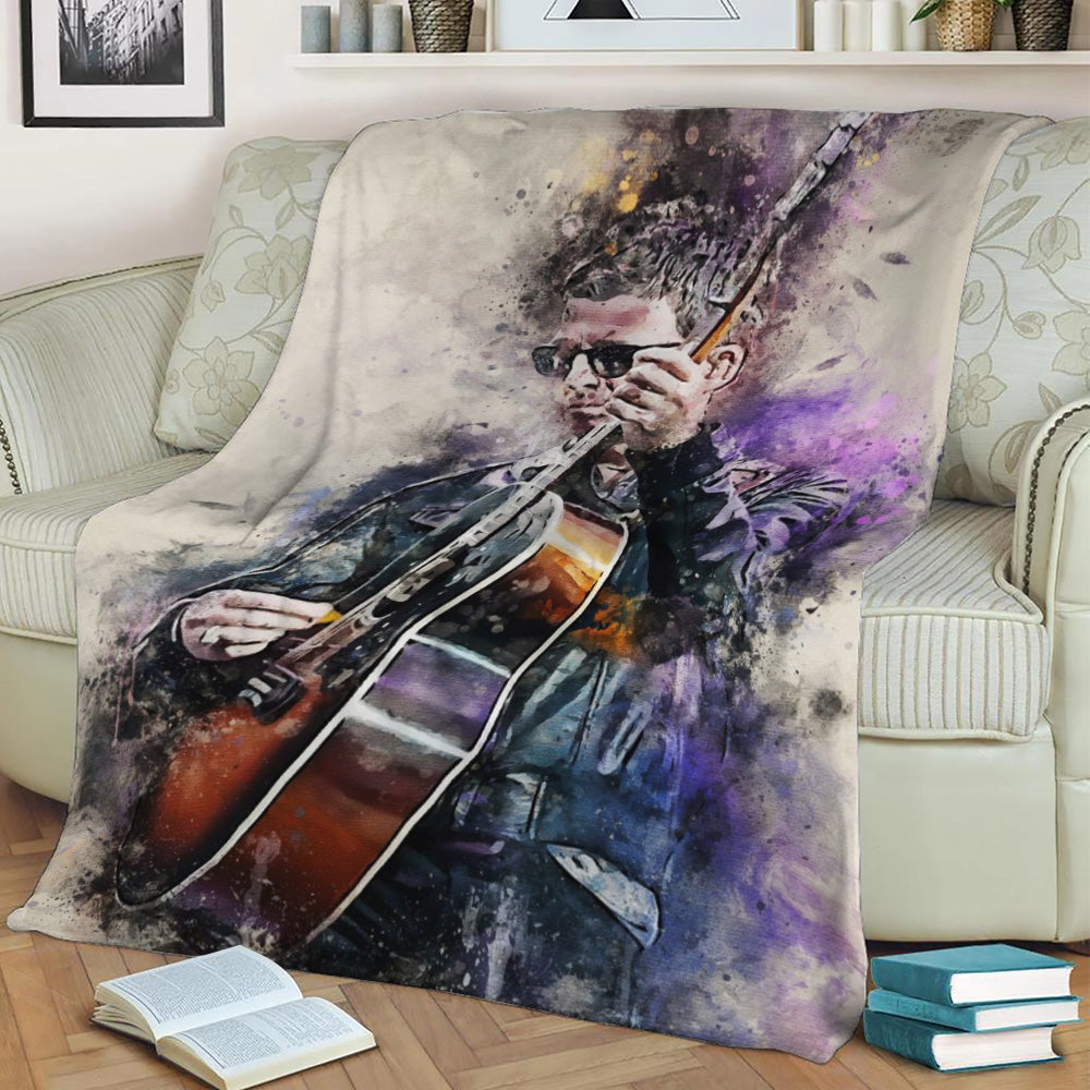 Noel Gallagher Fleece Throw Blanket