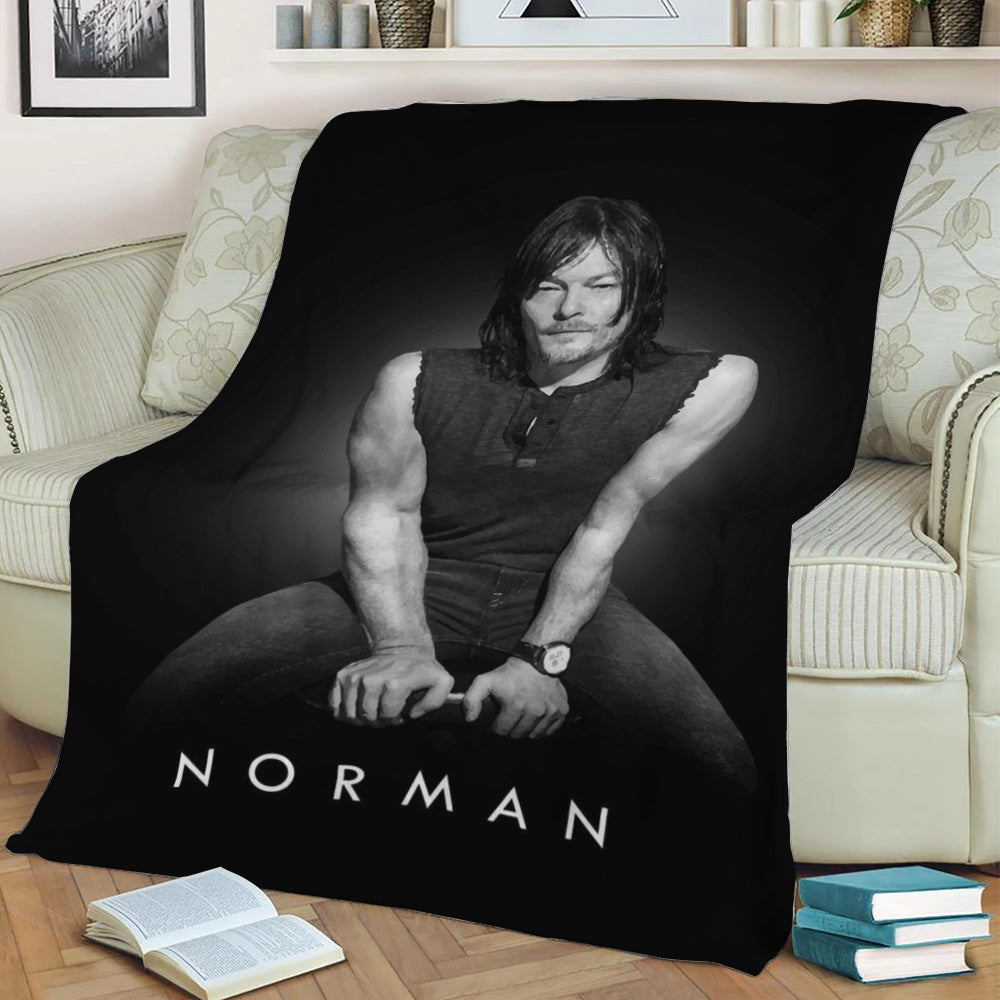Norman Reedus Fleece Throw Blanket