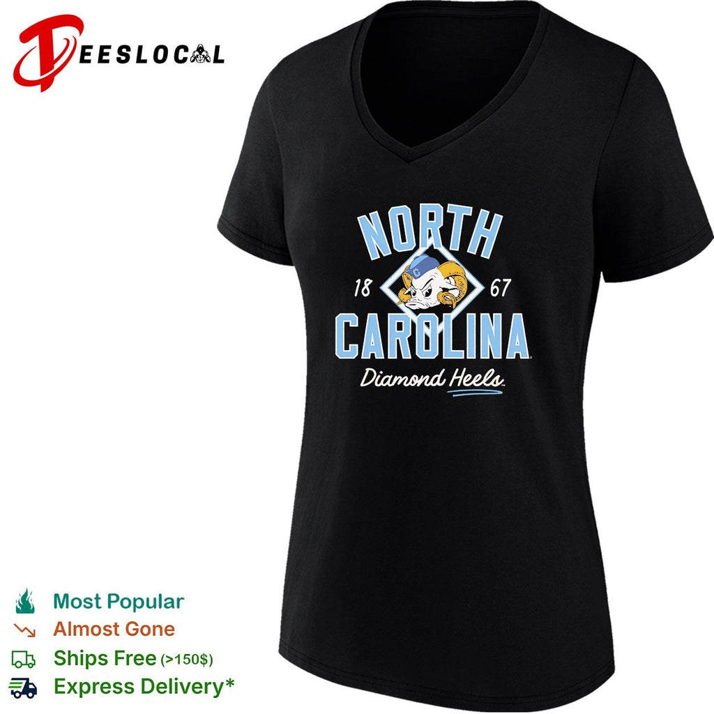 North Carolina Tar Heels Diamond Heels 1867 vintage baseball shirt