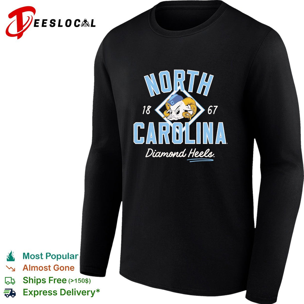 North Carolina Tar Heels Diamond Heels 1867 vintage baseball shirt