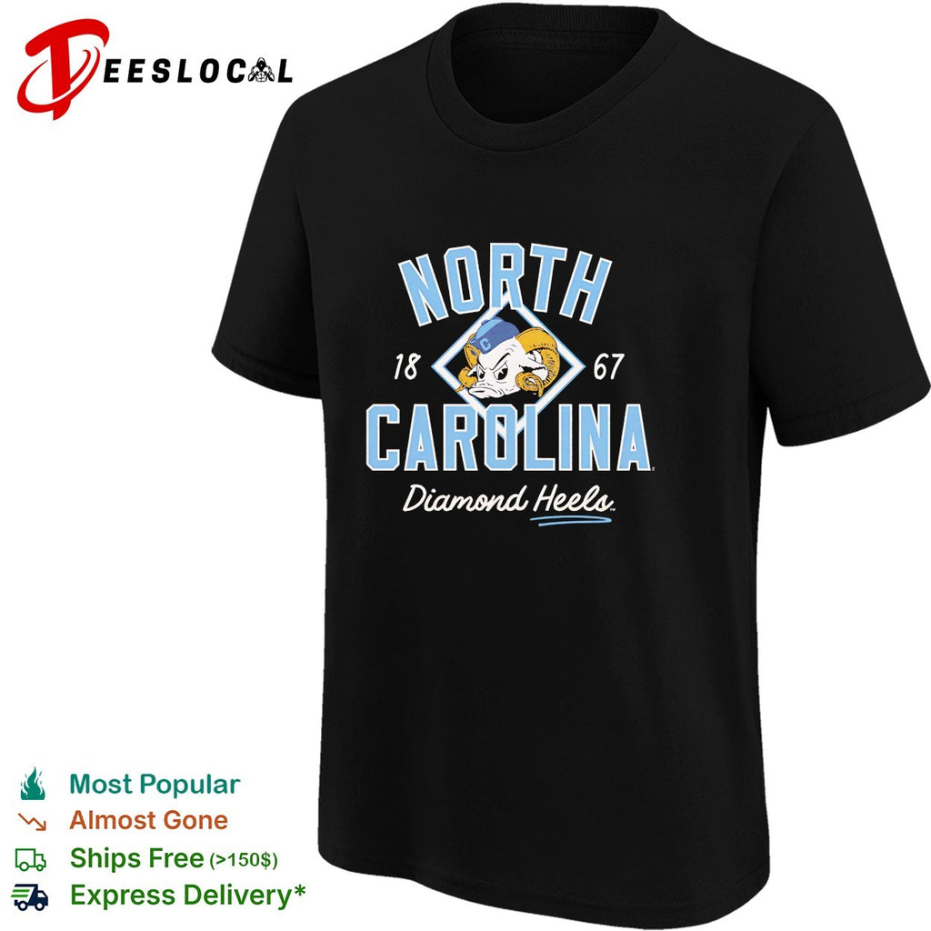 North Carolina Tar Heels Diamond Heels 1867 vintage baseball shirt