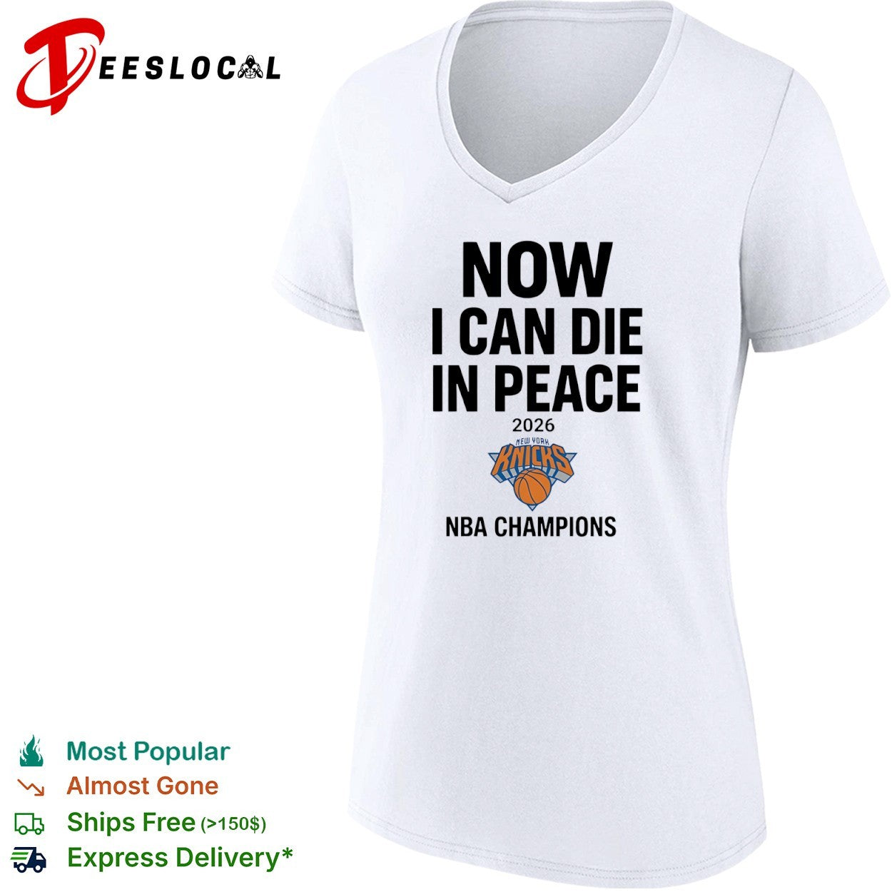 Now I Can Die in Peace 2026 New York Knicks NBA Champions shirt