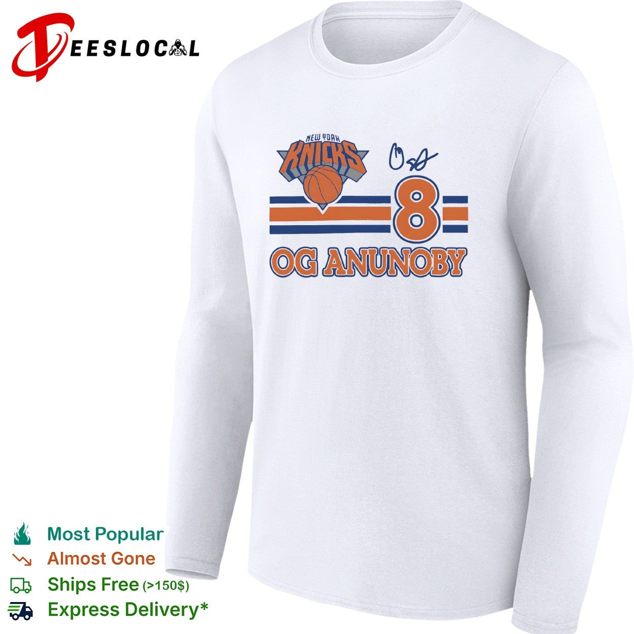OG Anunoby 8 New York Knicks jersey player signature shirt