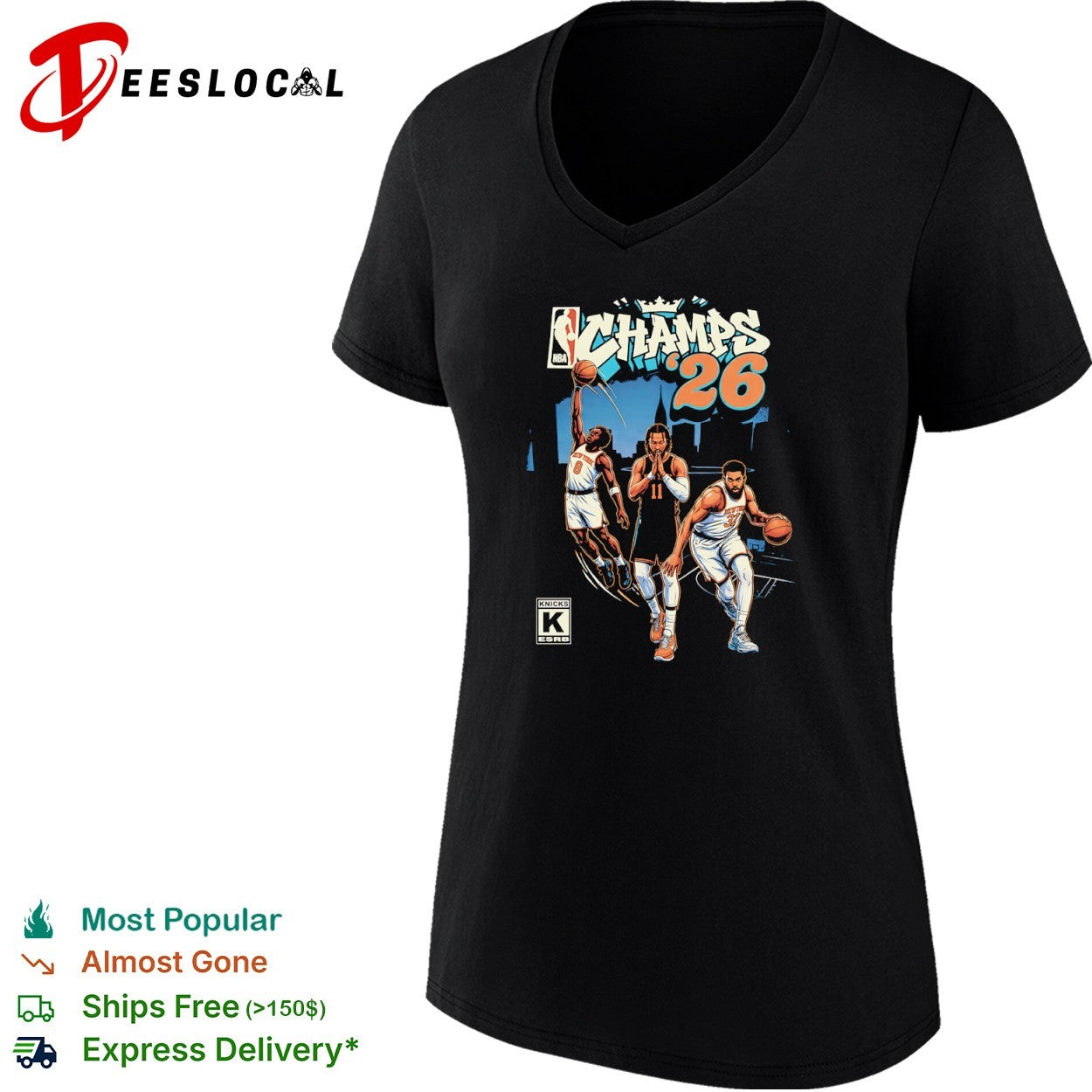 OG Anunoby Jalen Brunson Karl Anthony Towns New York Knicks NBA Champs 2026 shirt