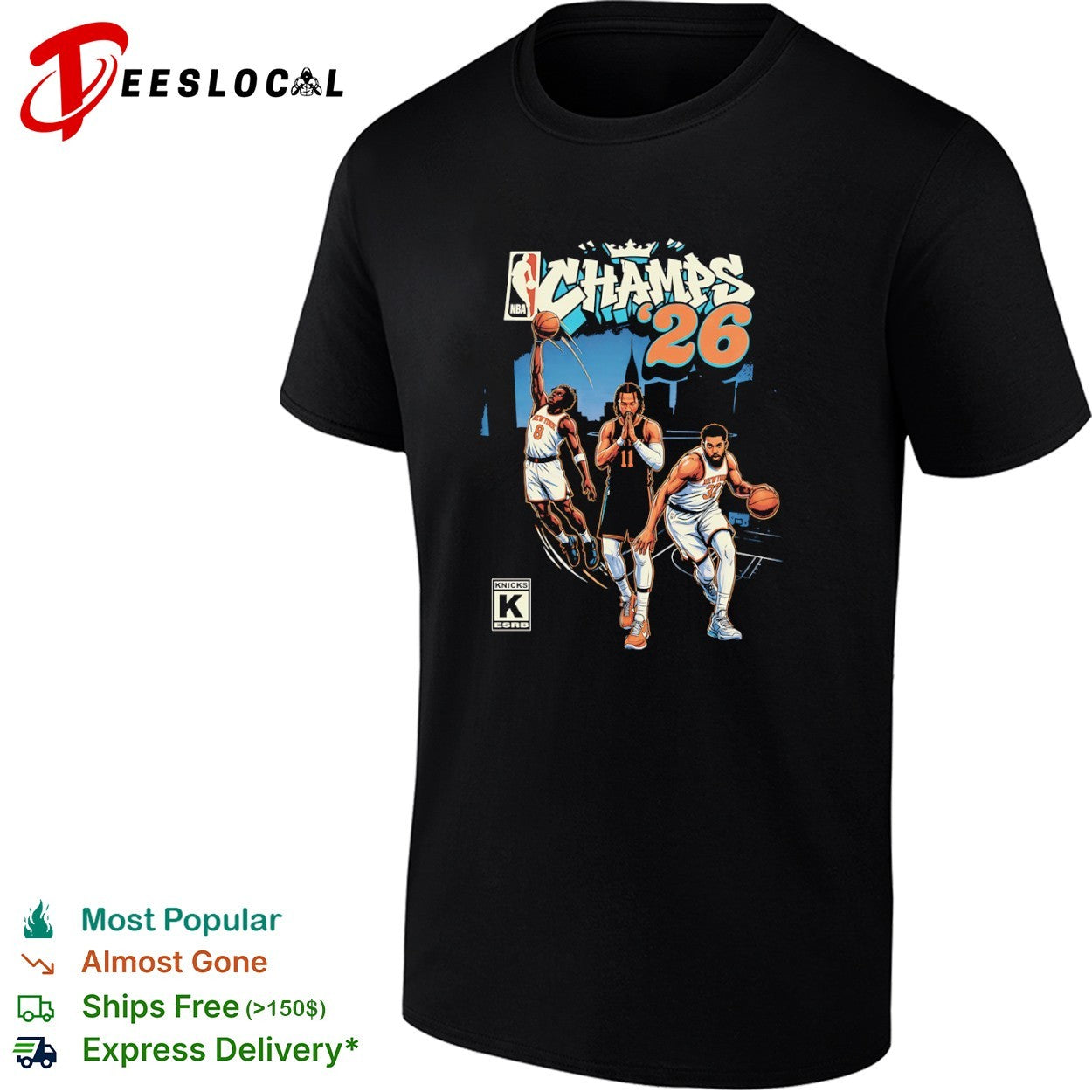 OG Anunoby Jalen Brunson Karl Anthony Towns New York Knicks NBA Champs 2026 shirt