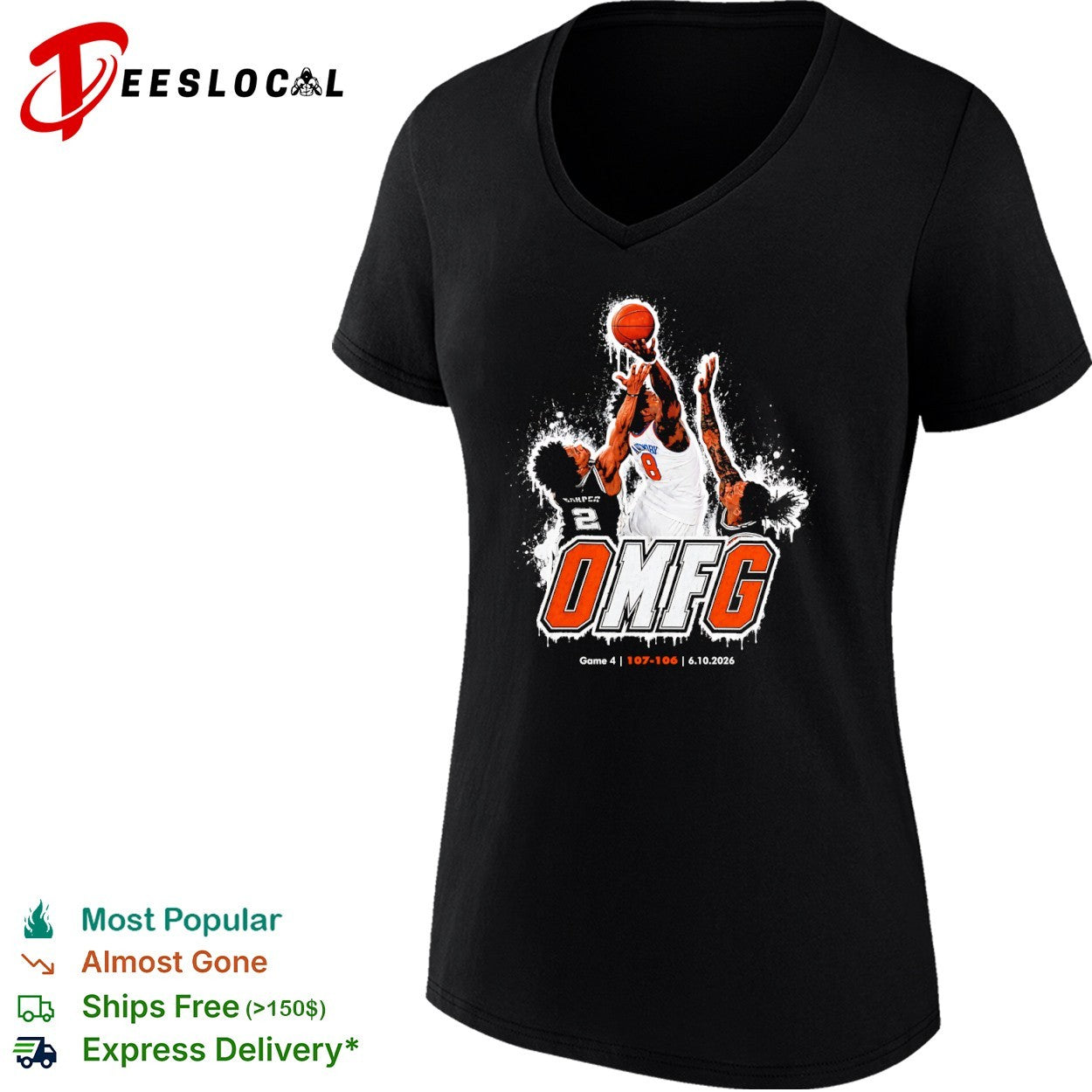 OG Anunoby New York Knicks OMFC Game 4 107-106 San Antonio Spurs 2026 basketball shirt