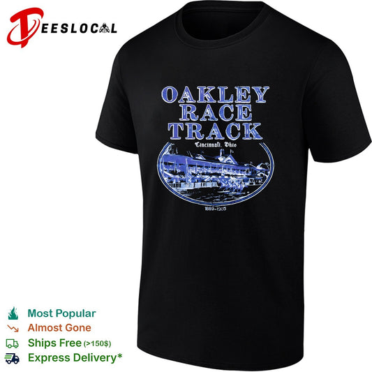 Oakley Race Track Cincinnati Ohio vintage horse racing illustration graphic shirt