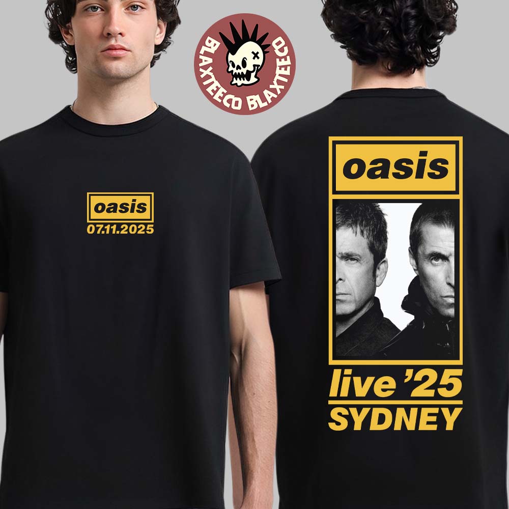 Oasis Live 25 Tour Sydney Australia 2025 Night 1 Merch Tee At Accor Stadium On November 7 T-Shirt