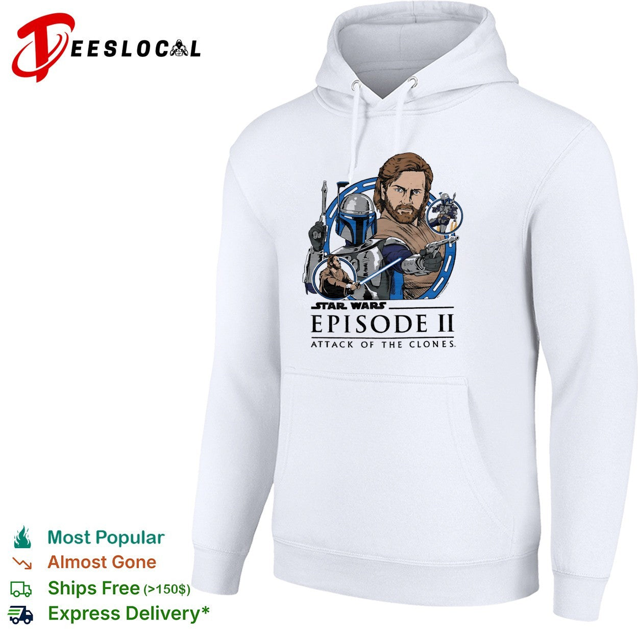 Obi-Wan Kenobi and Jango Fett Star Wars Episode II Attack of the Clones shirt