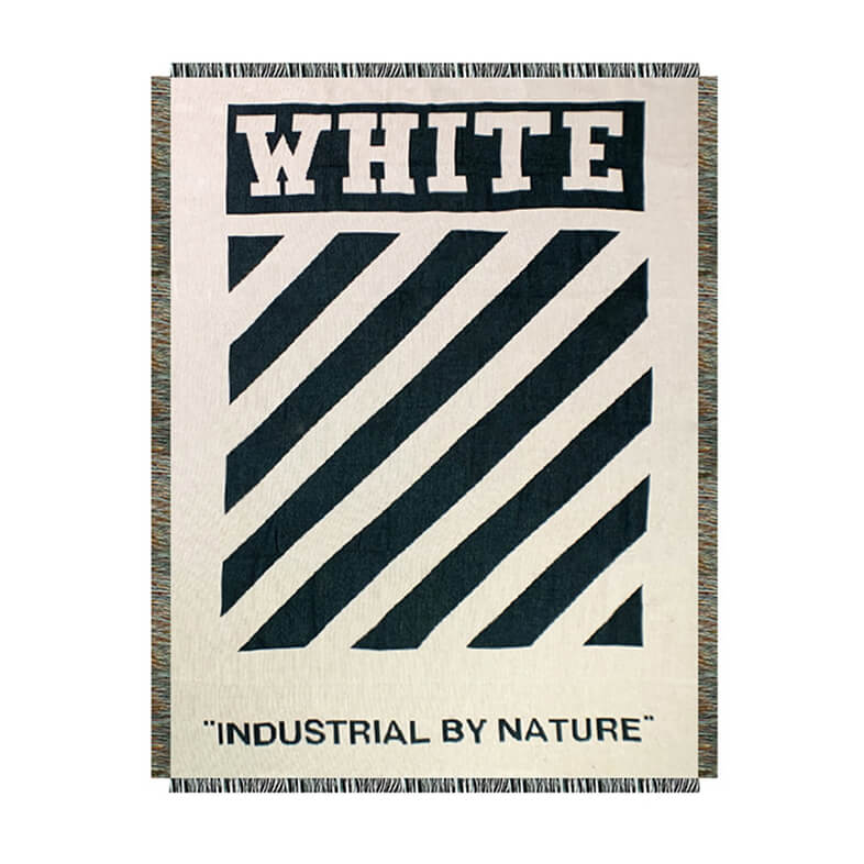 Luxury black white blanket PB013#