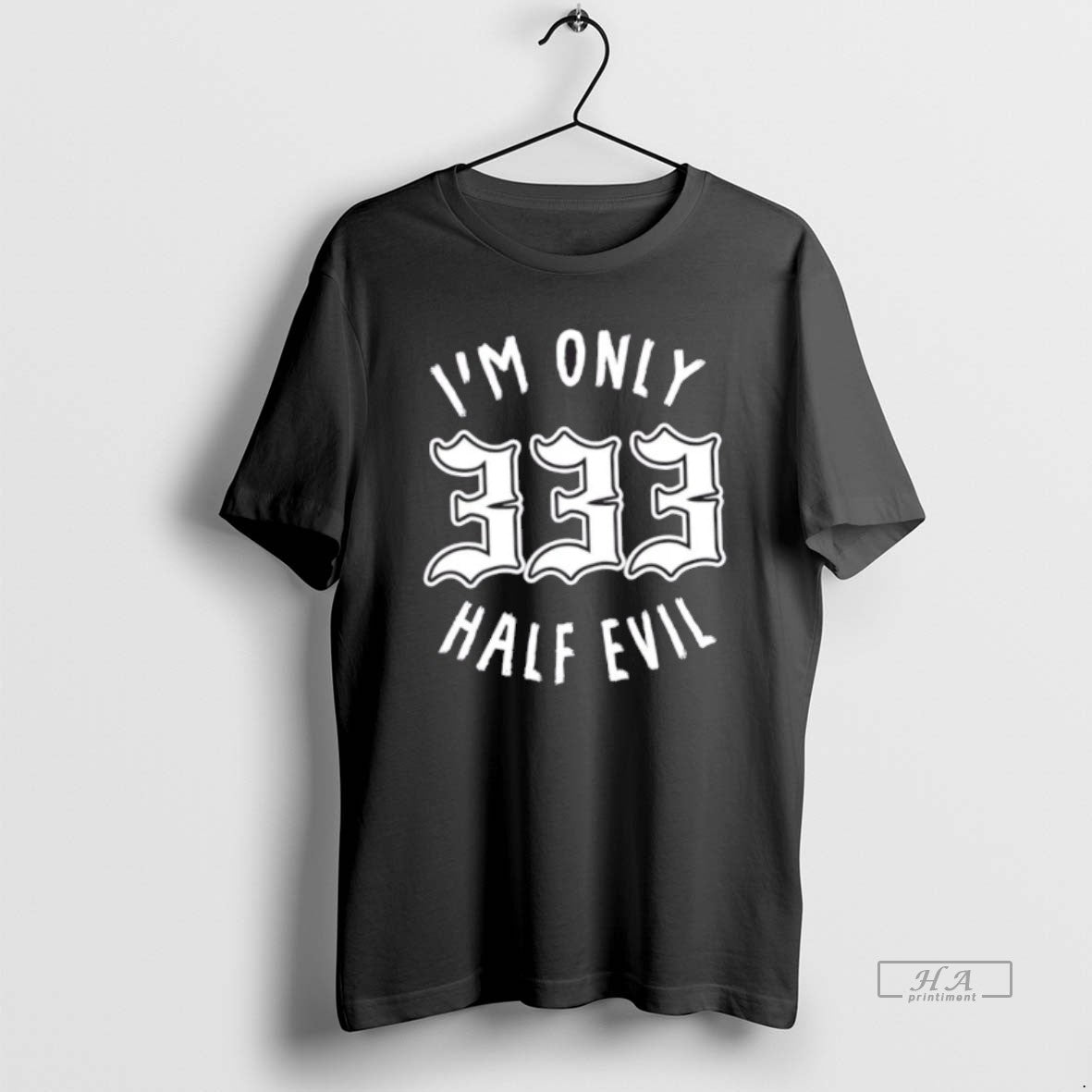 Official 333 Half Evil Occult Goth Alt Humor