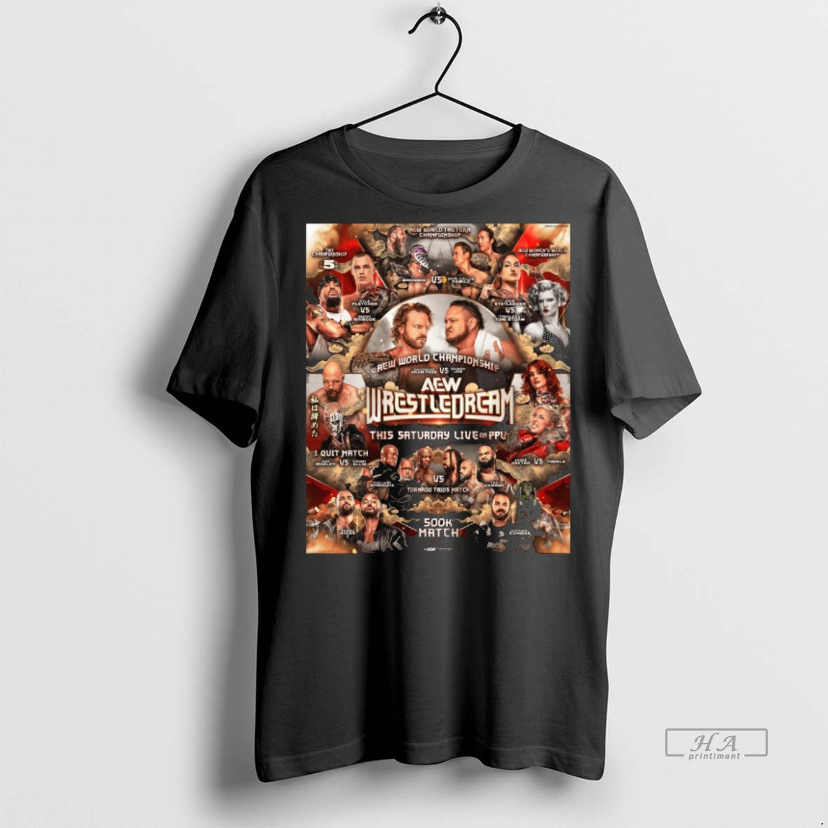 Official Aew World Championship Aew Wrestledream This Saturday 2025 500k Match Shirt