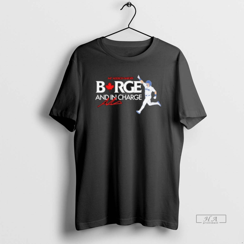 Official Addison Barger Toronto Blue Jays Barge And In Charge