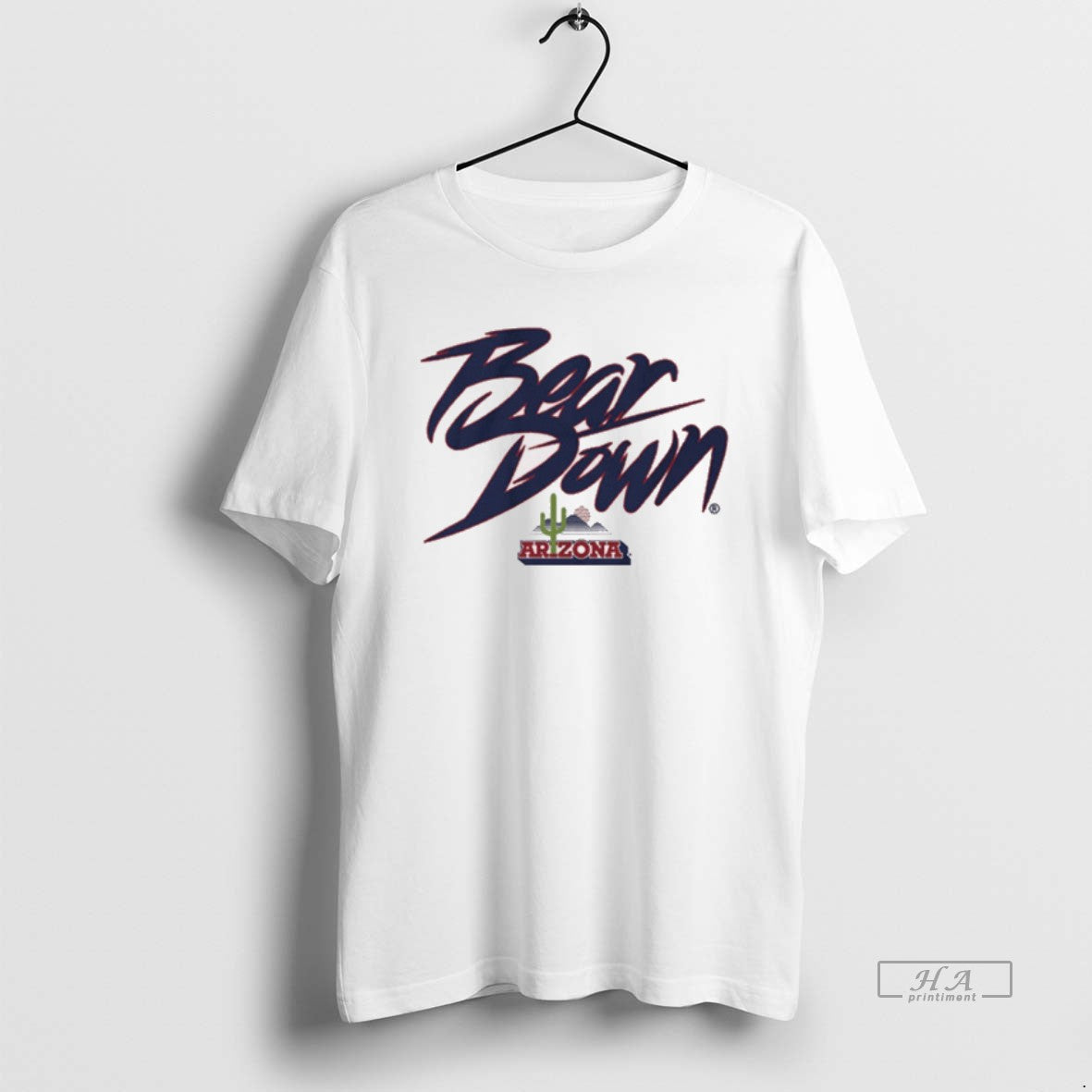 Official Arizona Wildcats Ncaa Bear Down Cactus Logo 2025