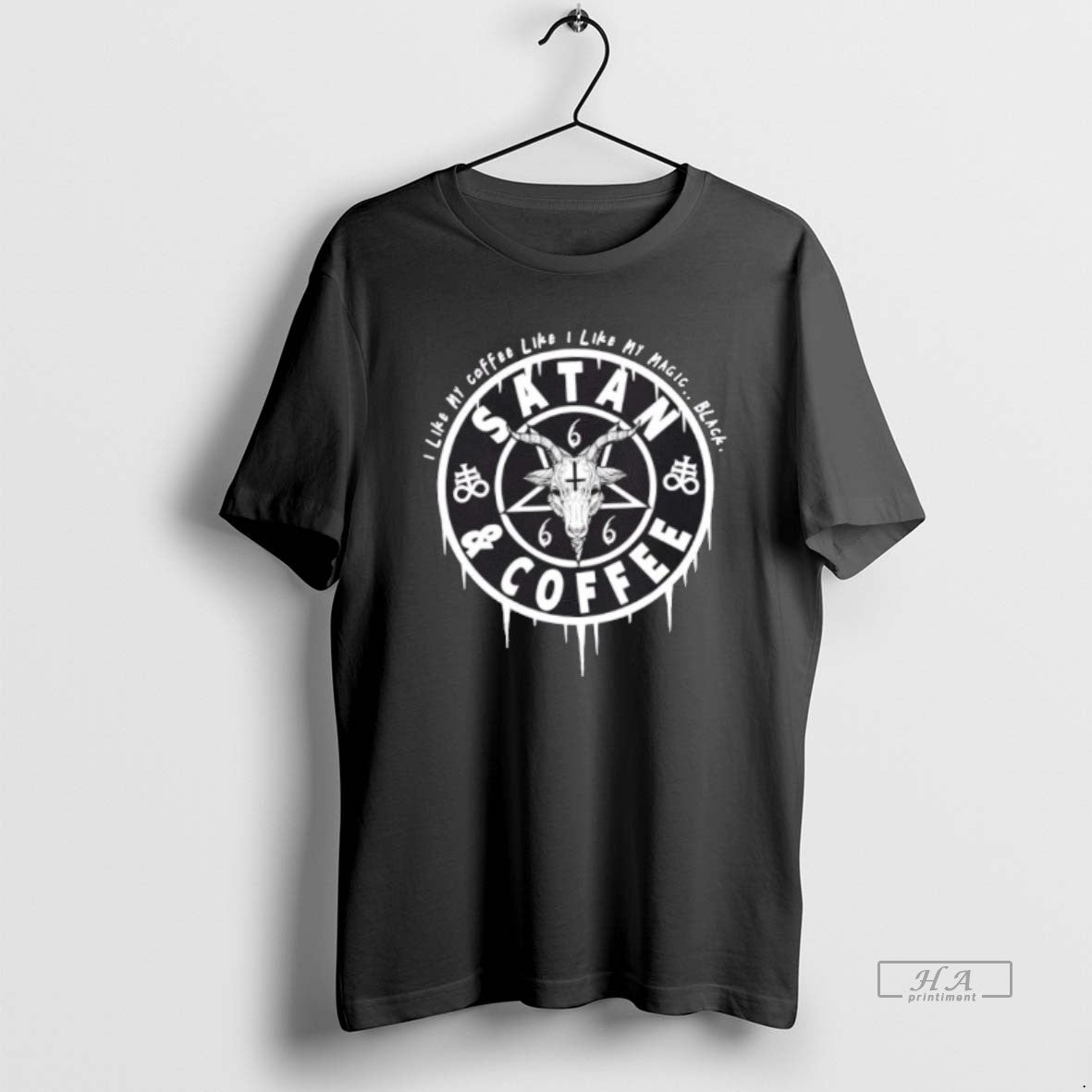 Official Baphomet Goat Skull Goth Occult Pentagram