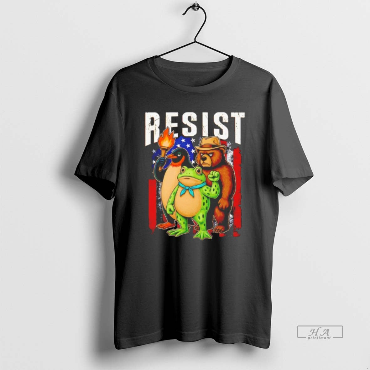 Official Bear Penguins And Frog Resist Protest Against Tariffs