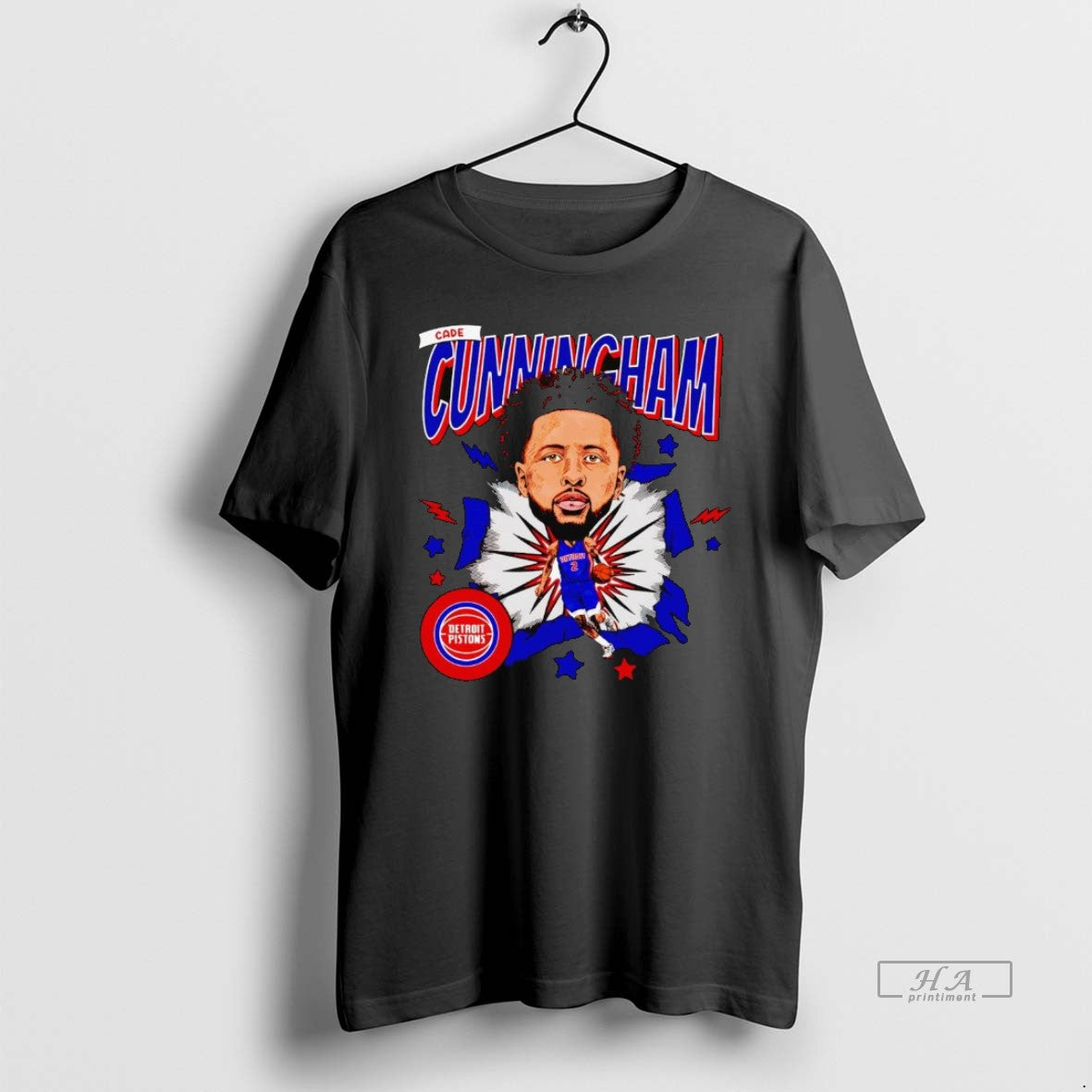 Official Cade Cunningham Big Head Caricature Pistons