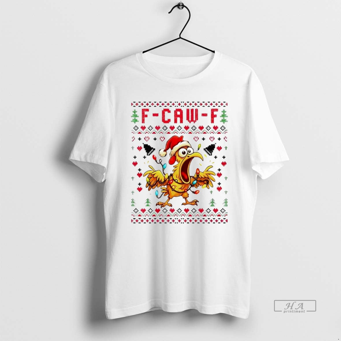 Official Chicken F Caw F Ugly Christmas