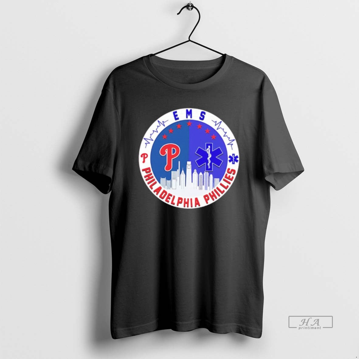 Official Ems Philadelphia Phillies Baseball City Skyline