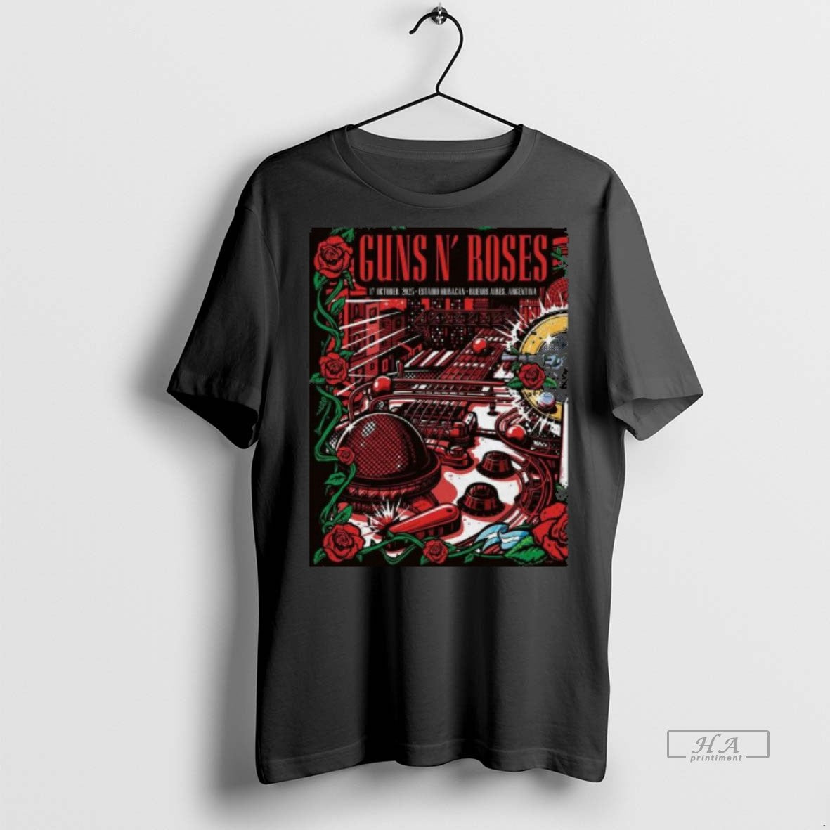 Official Guns N Roses October 17 2025 Show Buenos Aires Argentina Shirt