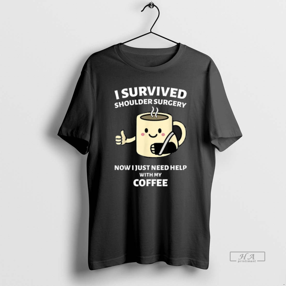 Official I Survived Shoulder Surgery Funny Coffee Design