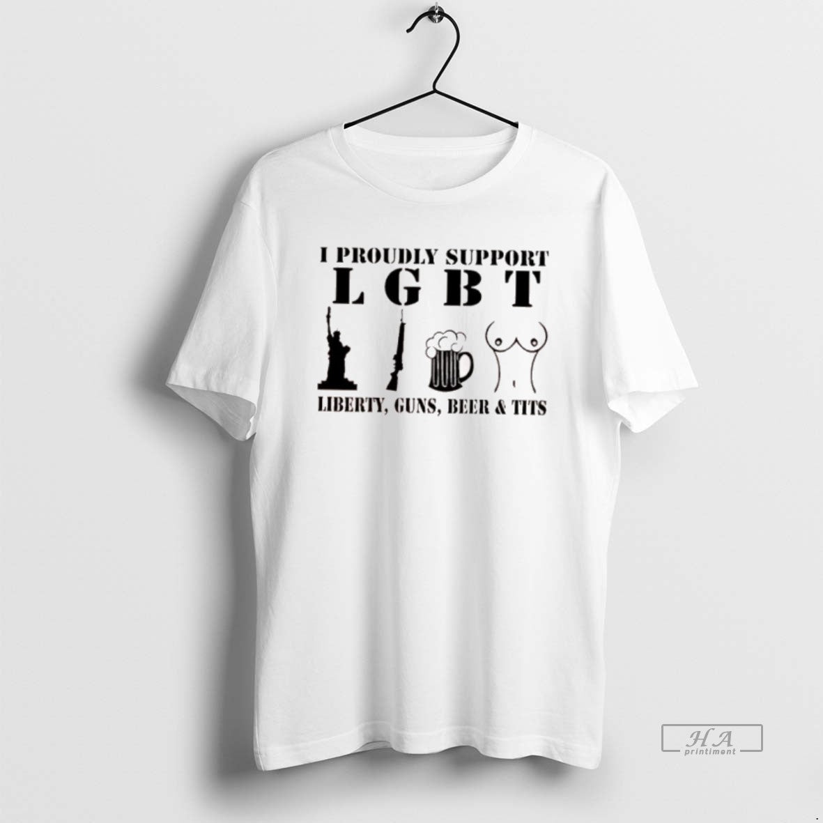 Official I Proudly Support Lgbt Liberty Guns Beer Tits