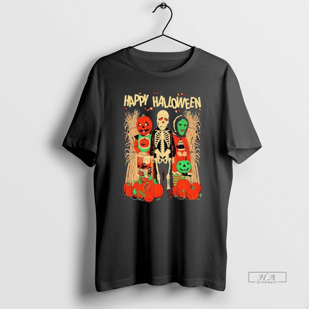 Official Jack O Lantern Skeleton Monster Trio Happy Halloween