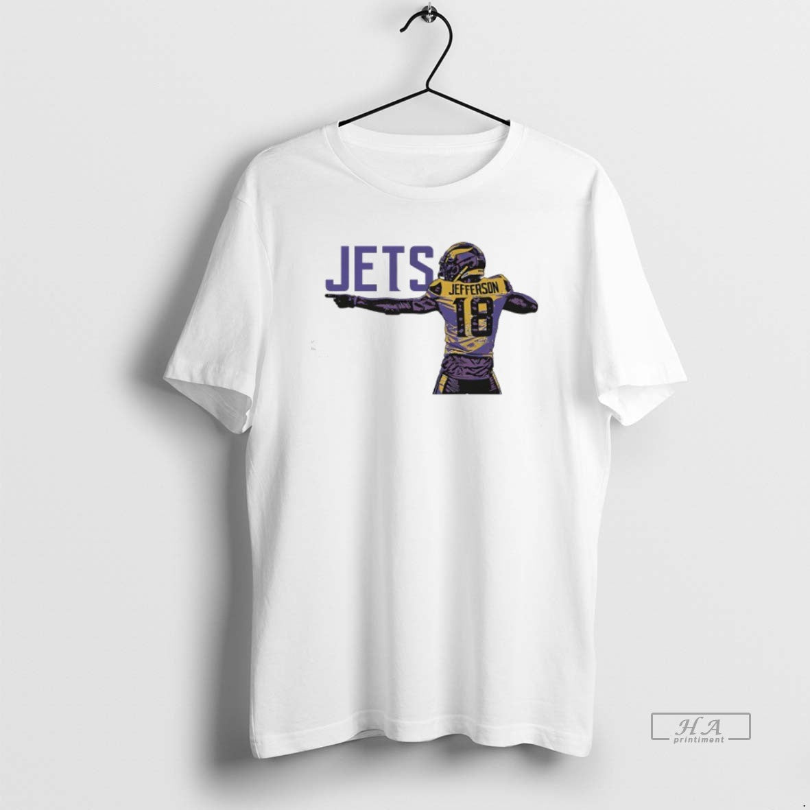 Official Justin Jefferson Jets Minnesota Vikings Football Graphic