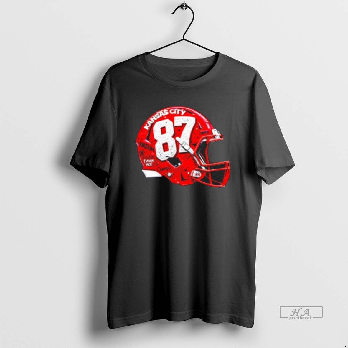 Official Kansas City Chiefs Travis Kelce 87 Graffiti Helmet