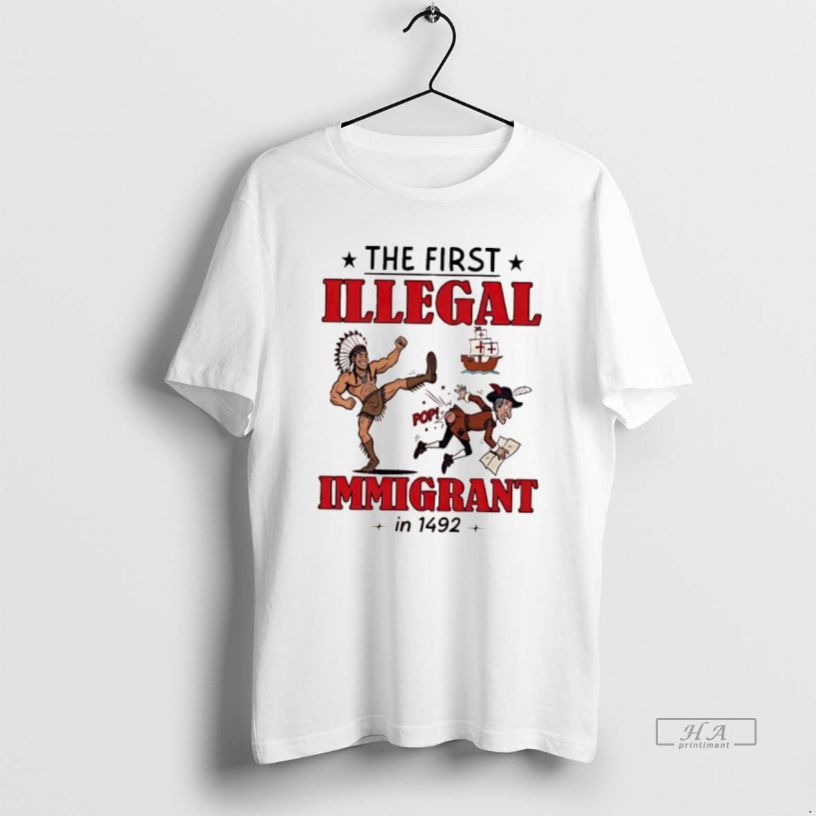 Official Native American Man European Explorer The First Illegal Immigrant In 1492