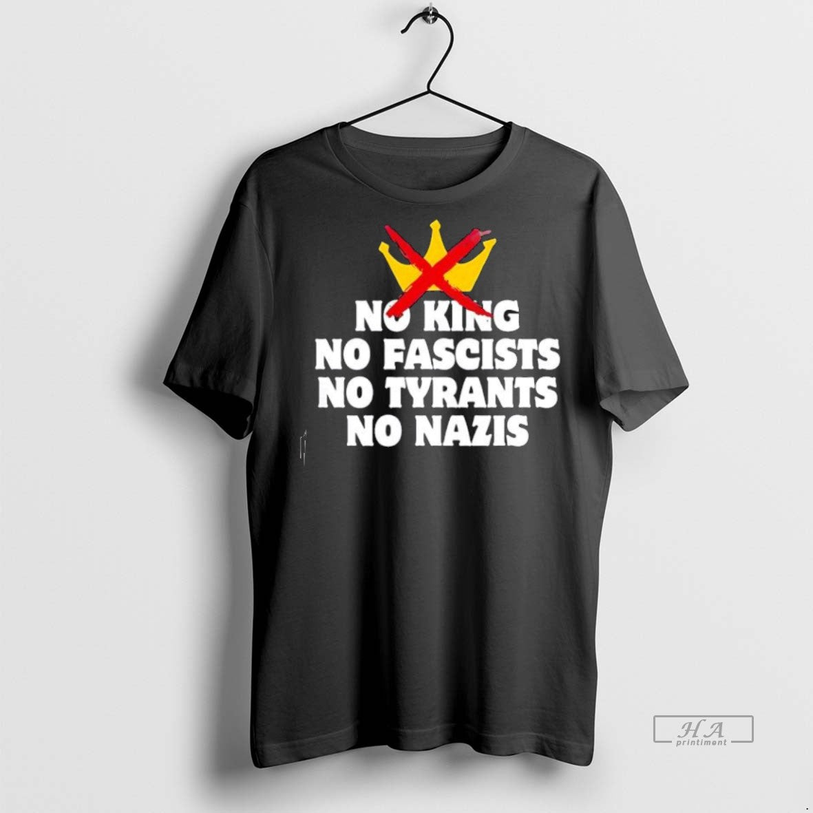 Official No Kings No Fascists No Tyrants No Nazis Black Shirt
