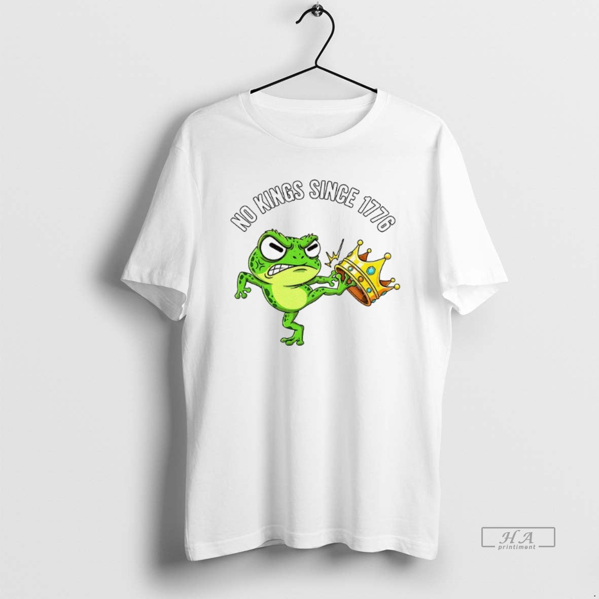 Official Patriotic Frog No Kings Since 1776 American Independence