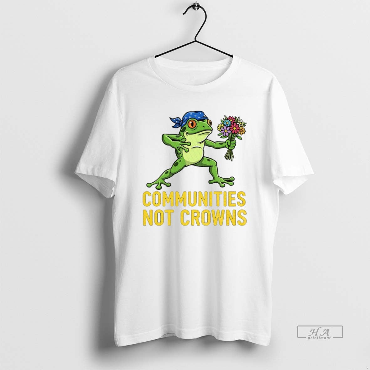 Official Portland Frog Protester Communities Not Crowns Frog