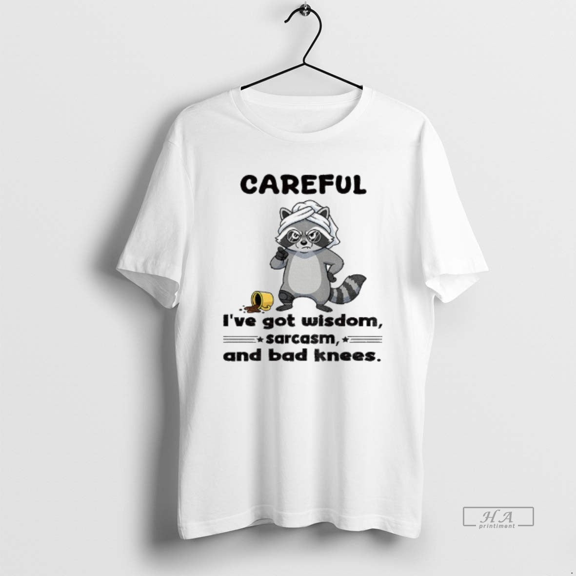 Official Raccoon Careful Ive Got Wisdom Sarcasm And Bad Knees