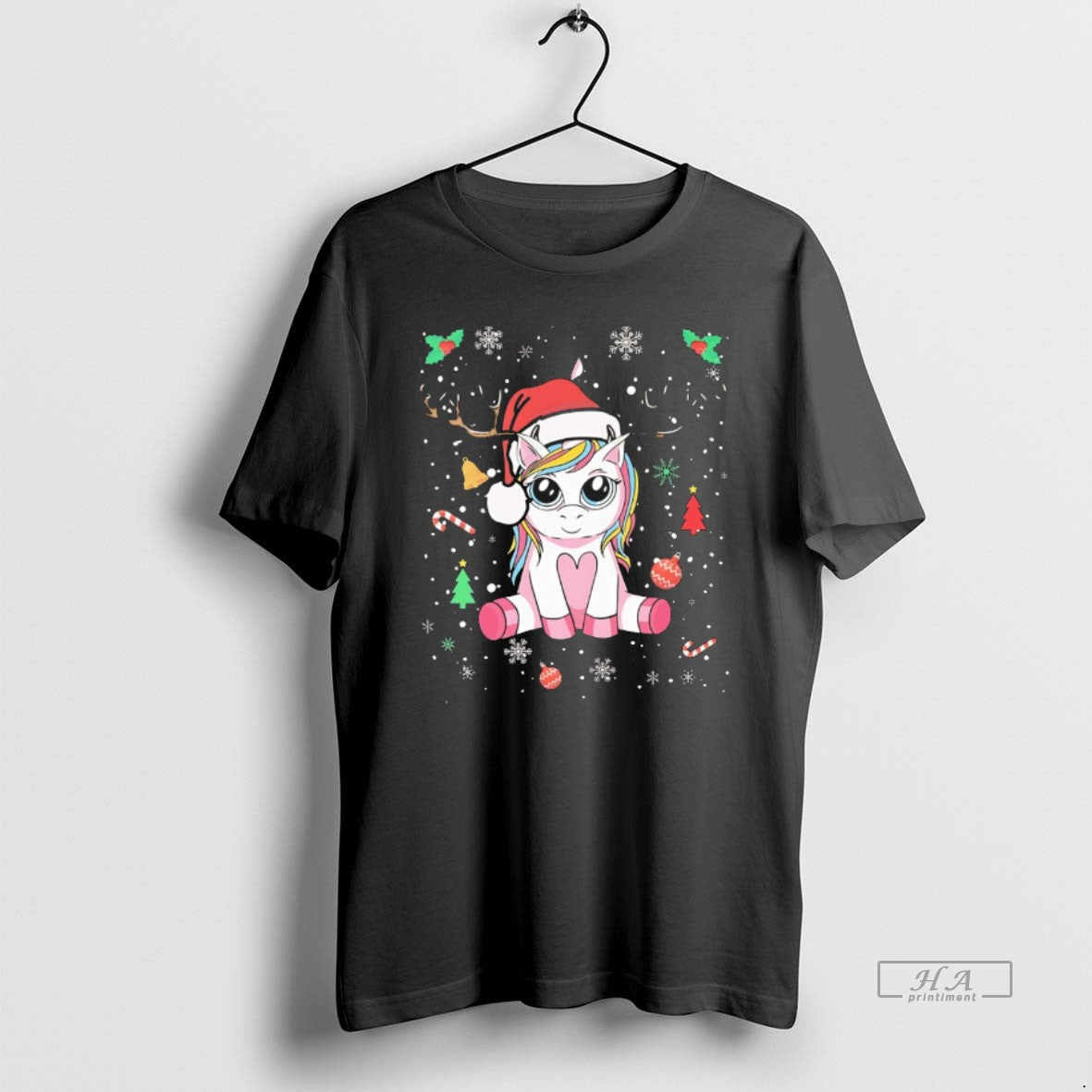 Official Reindeer Horn Unicorn Santa Hat Christmas